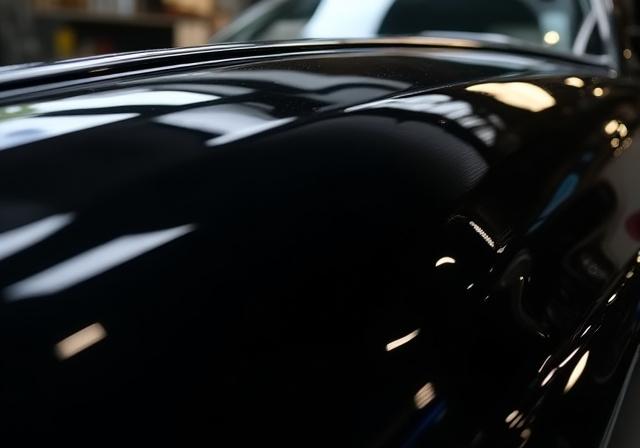 Riflesso a specchio su una vernice dopo la lucidatura